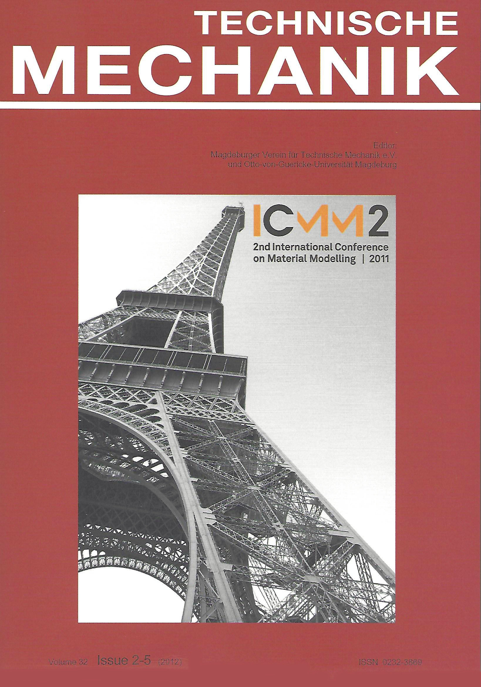 					View Vol. 32 No. 2-5 (2012): Special Issue for the 2nd International Conference on Material Modeling (ICMM2)
				