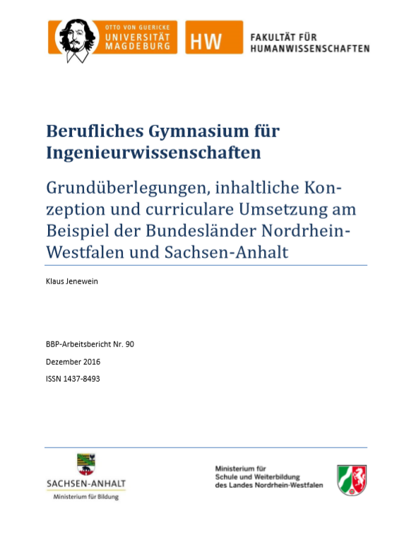 					View Vol. 90 (2016): Jenewein, Klaus: Berufliches Gymnasium für Ingenieurwissenschaften
				
